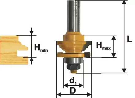 Фреза комбинированная рамочная ф41х24мм хв. 12мм 46527 купить в Нягани