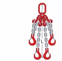 Строп цепной четырехветвевой 4СЦ 4 т L=1.8 м 8 кл с укоротителями купить в Нягани