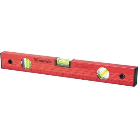 Уровень алюминиевый 1800 мм 3 глазка красный линейка MTX 332389 купить в Нягани