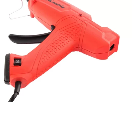 Клеевой пистолет, 11 мм, 40 (100) Вт, 18 г/мин, выключатель и индикатор напряжения Matrix 93007 купить в Нягани