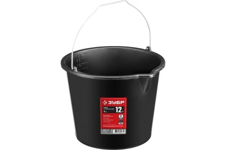 Ведро ЗУБР &quot;МАСТЕР&quot; строительное пластмассовое, 12л 06093-12_z03 купить в Нягани