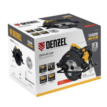 Пила циркулярная Denzel 27304 CSH-185, 1400 Вт, 185 мм купить в Нягани