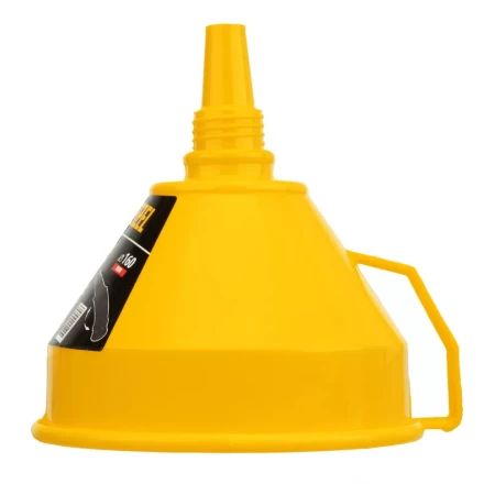 Воронка пластиковая 160 мм с металлическим ситом, непроливайкой и гибким наконечником Denzel 537208 купить в Нягани
