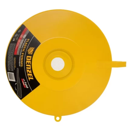 Воронка пластиковая 160 мм с металлическим ситом, непроливайкой и гибким наконечником Denzel 537208 купить в Нягани