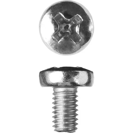 Винт ЗУБР &quot;МАСТЕР&quot; DIN 7985, класс прочности 4.8, оцинкованный, M6x10мм, 5кг 303150-06-010 купить в Нягани