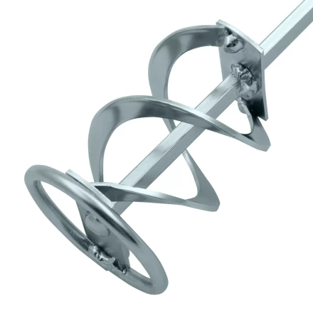 Миксер для красок и штукатурных смесей Denzel, 60 х 400 мм, оцинкованный, шестигранный хвостовик 8 мм, 848437 купить в Нягани