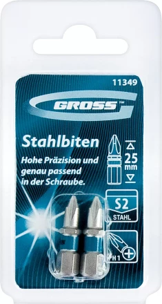 Набор бит РН1х25, сталь S2, 2шт GROSS 11349 купить в Нягани