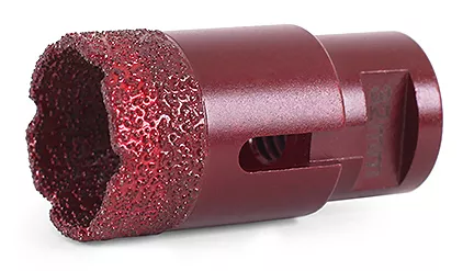 Алмазная коронка MESSER по камню с хвостовиком M14 (вакуумное спекание алмазов) 25 мм купить в Нягани