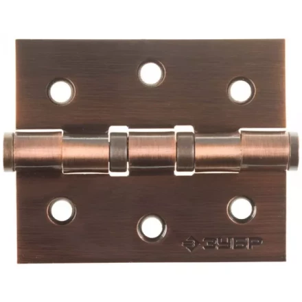 Петля универсальная ЗУБР &quot;ЭКСПЕРТ&quot;, 2 подшипника, цвет ст. медь (AC), с крепежом, 75х63х2,5мм, 2 шт 37601-075-6 купить в Нягани