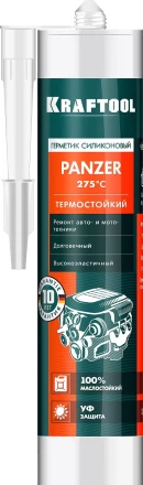Герметик силиконовый KRAFTOOL черный, температуростойкий (от -62 С до 315 С) 41259-4 купить в Нягани