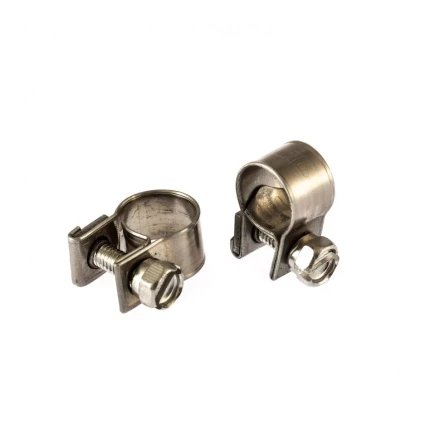 Хомуты металлические MINI 9-11 мм ширина 9 мм,  винтовой W4 2 шт Сибртех 475023 купить в Нягани