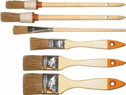 Набор кистей 6 шт.(плоские 3/4&quot; 1&quot; 1/5&quot; круглые №1,№2 №4.)  SPARTA 841145 купить в Нягани