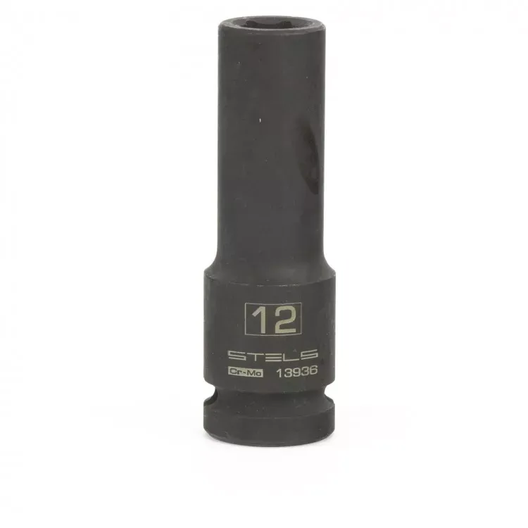 Головка ударная удлиненная шестигранная 12 мм 1/2" CrMo Stels 13936 купить в Нягани