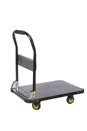 Тележка платформенная 600 кг TOR PH600 (800х500) со складной ручкой (пластиковые колеса 100 мм) 1024683 купить в Нягани
