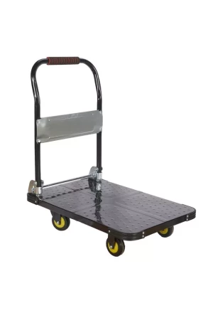 Тележка платформенная 600 кг TOR PH600 (800х500) со складной ручкой (пластиковые колеса 100 мм) 1024683 купить в Нягани