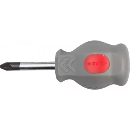 Отвертка ЗУБР &quot;МАСТЕР&quot; &quot;ТЕХНИК&quot; STUBBY, Cr-v, эргономичная двухкомпонентная рукоятка, PZ №2, 38мм 25063-38-2_z01 купить в Нягани