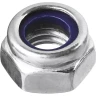 Гайка DIN 985 с нейлоновым кольцом, M10, 4 шт, кл. пр. 6, оцинкованная, ЗУБР 303586-10 купить в Нягани