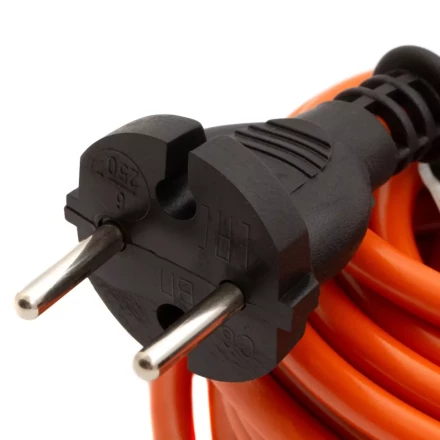 Удлинитель-шнур силовой 10 м, 6А, тип УХз6, ПВС, 1 розетка без заземления Сибртех 95811 купить в Нягани