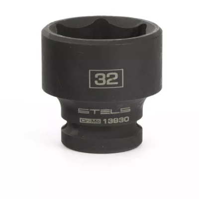 Головка ударная шестигранная 32 мм 1/2" CrMo  Stels 13930