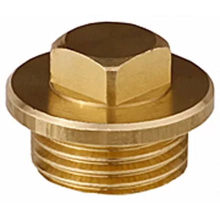 Заглушка GENERAL FITTINGS, 6-ти гранная головка с прижимной шайбой, никелированная латунь, наружная резьба, 3/4&quot; 51099-3/4 купить в Нягани