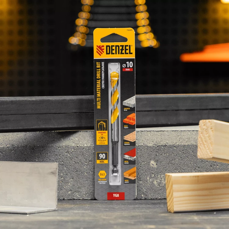 Сверло универсальное, Multi cut, 10 мм Denzel 706009 купить в Нягани