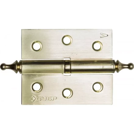 Петля универсальная ЗУБР &quot;ЭКСПЕРТ&quot;, 2 подшипника, цвет хром (CP), с крепежом, 125х75х2,5мм, 2 шт 37601-125-2 купить в Нягани