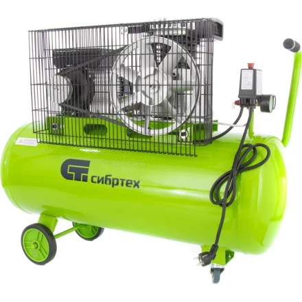 Компрессор масляный поршневой ременной привод Сибртех КР-2200/100 58042 купить в Нягани