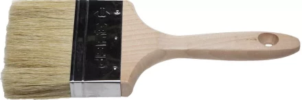 Кисть плоская ЗУБР &quot;УНИВЕРСАЛ-ЭКСПЕРТ&quot;, светлая натуральная щетина, деревянная ручка, 4&quot;/100мм 01005-100 купить в Нягани