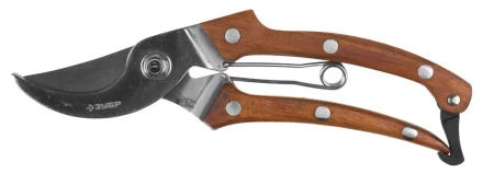 Секатор из нержавеющей стали с деревянными ручками, ЗУБР Эксперт 40103, рез до 22мм, 195мм 40103 купить в Нягани