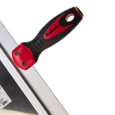 Шпатель фасадный из нержавеющей стали, 450 мм, двухкомпонентная ручка, широкое полотно Matrix 85543 купить в Нягани