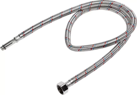 Подводка гибкая STAYER для воды, к смесителям, оплетка из нержавеющей стали, удлиненная, г/ш 1/2&quot;-1м 51017-100 купить в Нягани