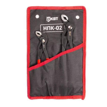 Набор переставных клещей КВТ НПК-02 с кнопочной фиксацией (92053) купить в Нягани
