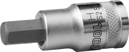 Торцовая бита-головка KRAFTOOL &quot;INDUSTRIE QUALITAT&quot;, материал S2, HEX, сатинированная, 1/2&quot;, H10 27908-10_z01 купить в Нягани