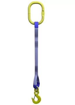 Строп текстильный одноветвевой 1СТ 10 т   L=5 м SF6 250 мм без кч. с ОВ 11.2 т купить в Нягани