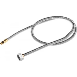 Подводка ЗУБР "ЭКСПЕРТ" сильфонная из нержавеющей стали, для смесителя, укороченная, г/ш (гайка-штуцер), 1/2", 1,0м 51012-100