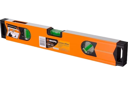 Уровень алюминиевый «Магнитный» 400мм 3 глазка фрезерованный Вихрь 73/11/4/17 купить в Нягани