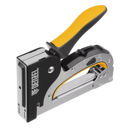 Степлер мебельный Denzel 40211, стальной корпус, быстрая загрузка, регул. силы удара, тип 53, 4-14 мм купить в Нягани