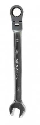 Ключ гаечный комбинированный 14х14 с шарниром и трещоткой Энкор 26409 купить в Нягани