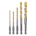 Набор сверл универсальных, Multi cut, 4-10 мм, 5 шт Denzel 706016 купить в Нягани