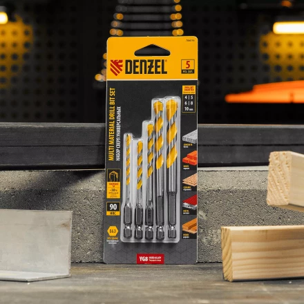 Набор сверл универсальных, Multi cut, 4-10 мм, 5 шт Denzel 706016 купить в Нягани
