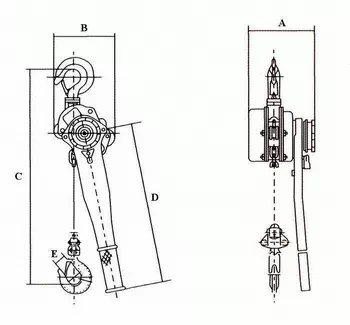 Таль ручная рычажная HSH-C LB г-п 0.5 тонн H=6 метра купить в Нягани