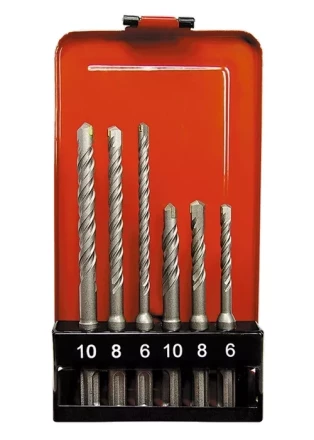 Набор буров по бетону 6-8-10х110 6-8-10х160 мм 6 шт в пластиковой коробке SDS PLUS MATRIX 71096 купить в Нягани