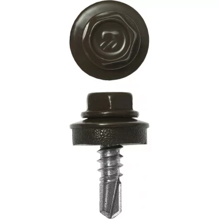 Саморезы ЗУБР окраш., RAL 8028 земел.-коричн., для крепл. кров. матер. к металл. констр., 5.5x25мм, 420шт 4-300315-55-025-8028 купить в Нягани