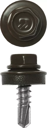 Саморезы ЗУБР окраш., RAL 8028 земел.-коричн., для крепл. кров. матер. к металл. констр., 5.5x25мм, 420шт 4-300315-55-025-8028 купить в Нягани