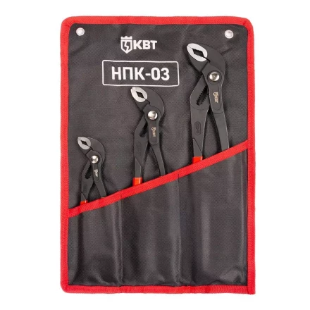 Набор переставных клещей КВТ НПК-03 с кнопочной фиксацией (85285) купить в Нягани