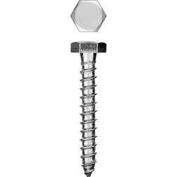 Шурупы ЗУБР "МАСТЕР" с шестигранной головкой, оцинкованные, 6x40мм, 6шт 300456-06-040