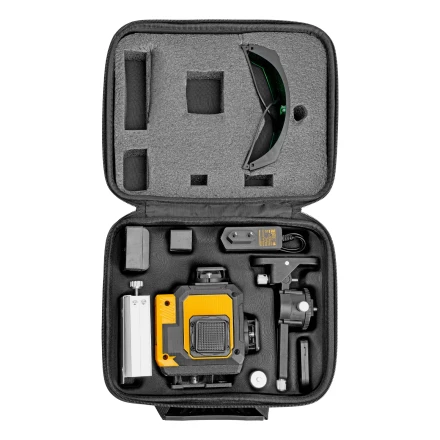 Лазерный уровень мультипризменный DLV 360-4T, 30 м, зеленый луч, Li-Ion 2,4 Aч, штатив// Denzel 350815 купить в Нягани