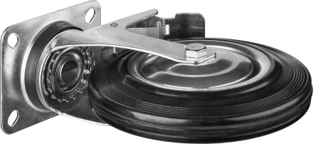 ЗУБР d 200 мм, г/п 185 кг, игольчатый подшипник, резина/металл, поворотное колесо, Профессионал (30936-200-S) купить в Нягани