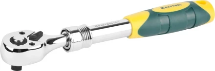 Трещотка для торцовых головок KRAFTOOL &quot;PRO&quot;, телескопическая, Сr-V сталь, 72 зубца, 3/8&quot; 27798-3/8 купить в Нягани