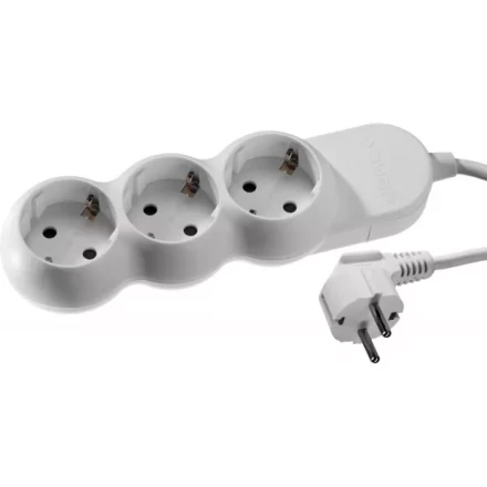 Удлинитель ЗУБР &quot;МАСТЕР&quot; электрический, ПВС сечение 1кв мм, заземление, 3 гнезда, макс мощн 3500Вт, 5м 55038-5 купить в Нягани